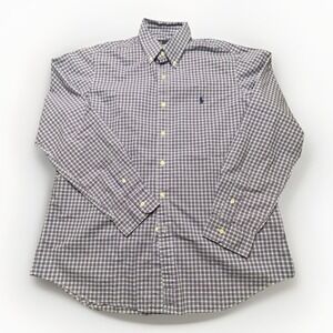Ralph Lauren Men's Plaid Cotton Button-Down Shirt Long Sleeve Multicolor Size L